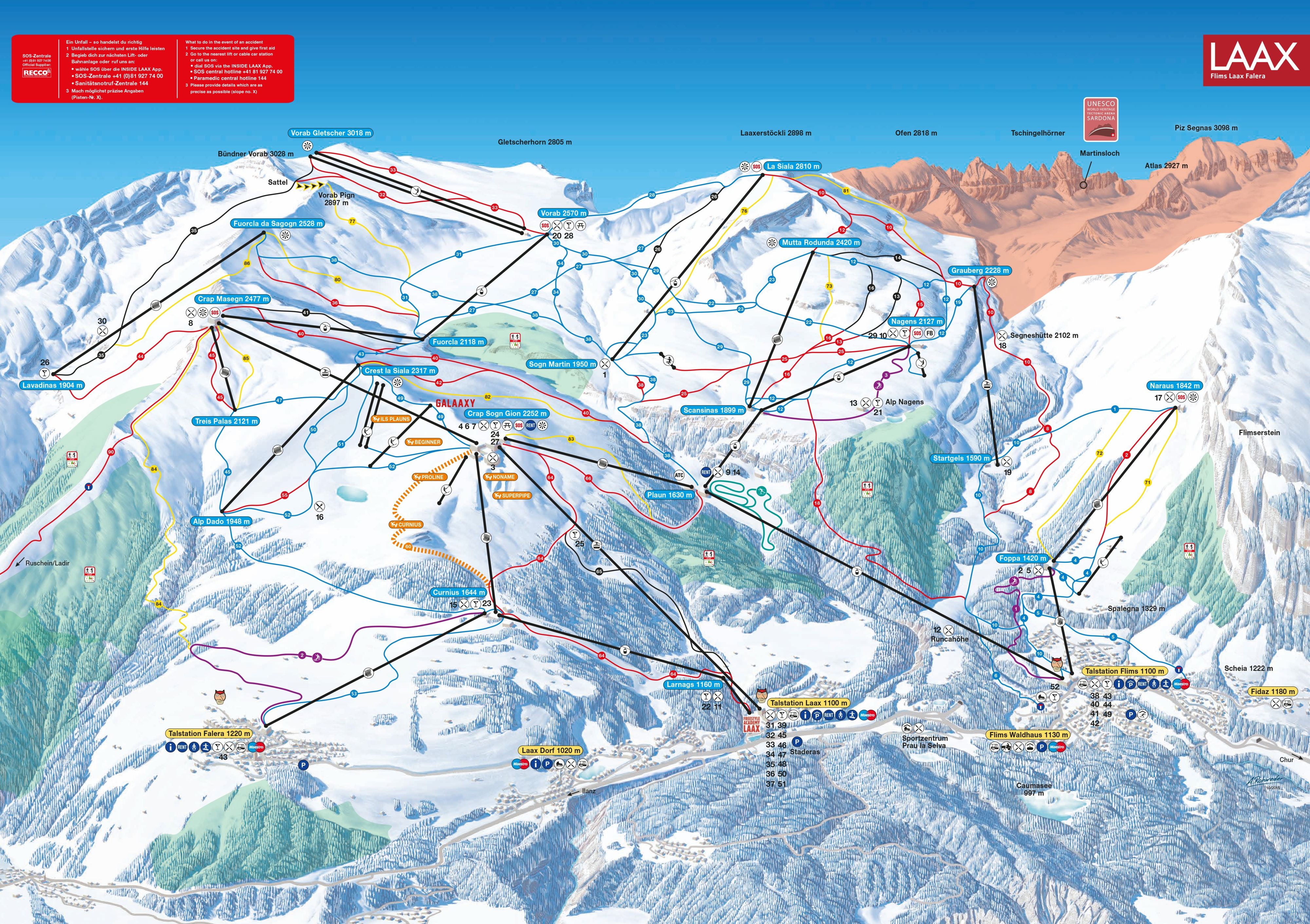 Laax Ski Mapa